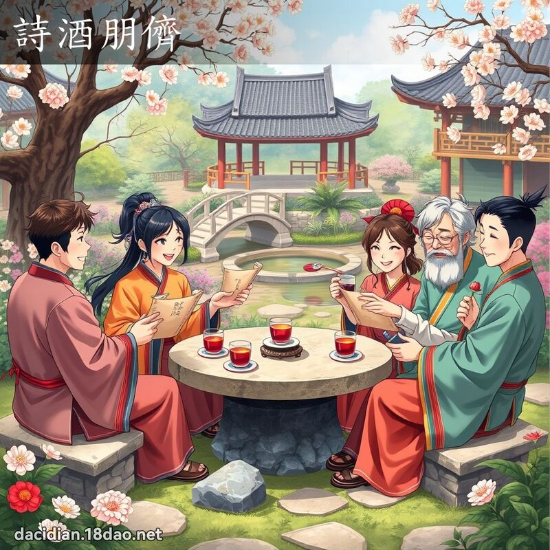 詩酒朋儕 - 國語大辭典配圖