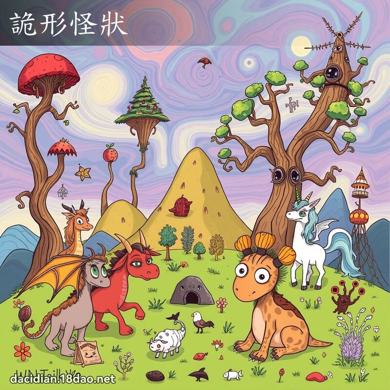 詭形怪狀 - 國語大辭典配圖