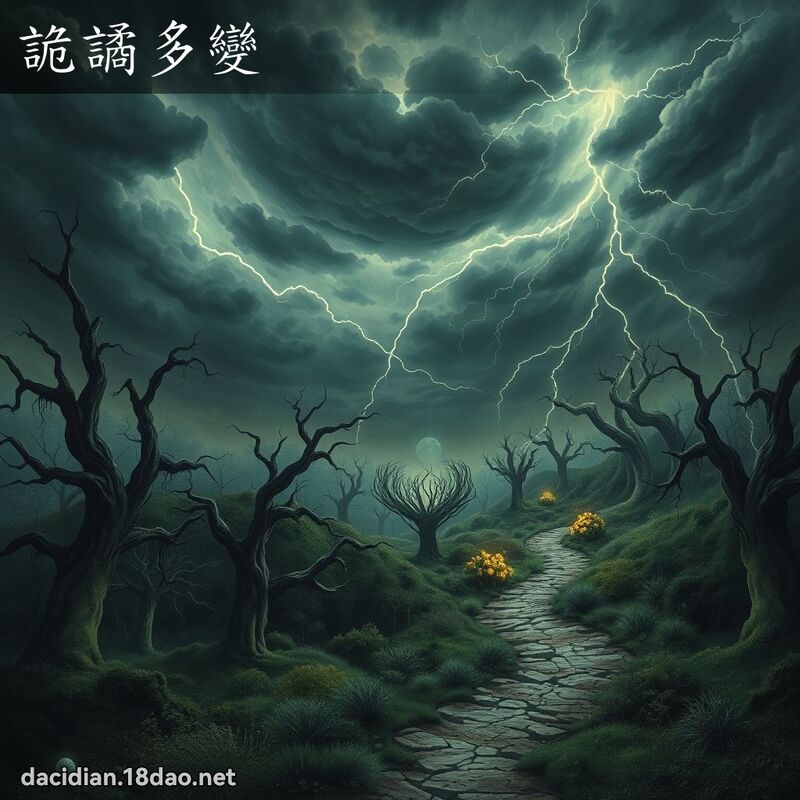 詭譎多變 - 國語大辭典配圖