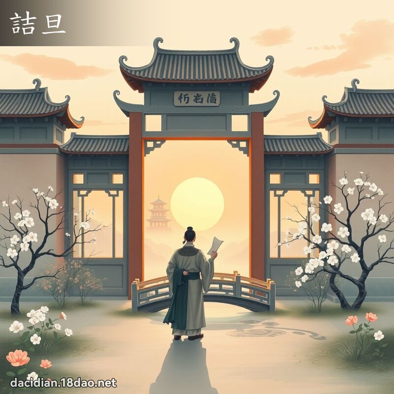 詰旦 - 國語大辭典配圖
