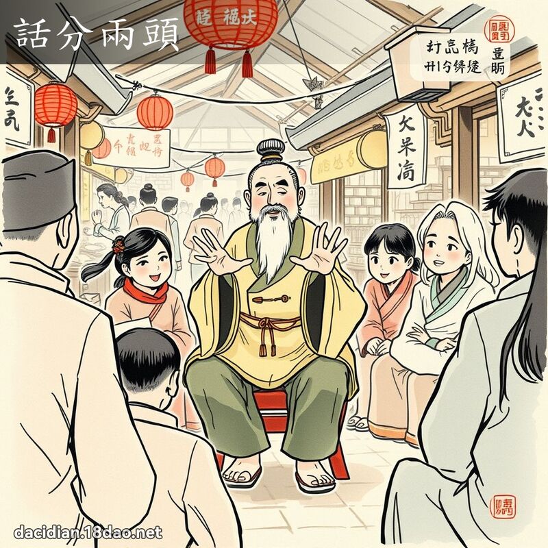 話分兩頭 - 國語大辭典配圖