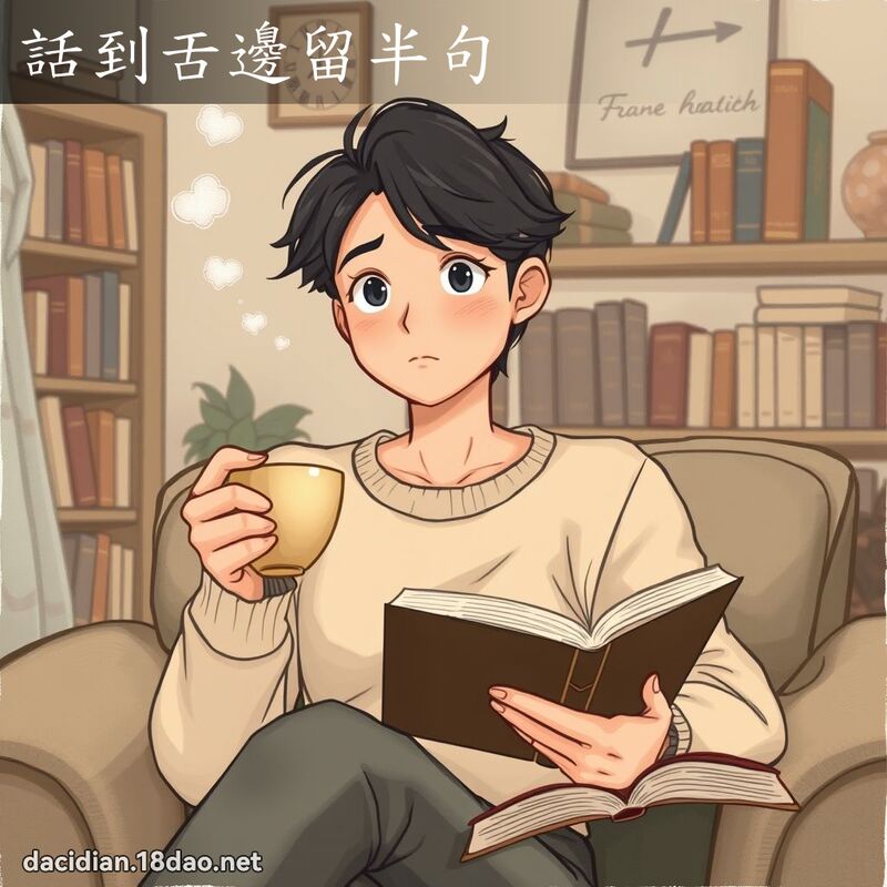 话到舌边留半句 - 国语大辞典配图