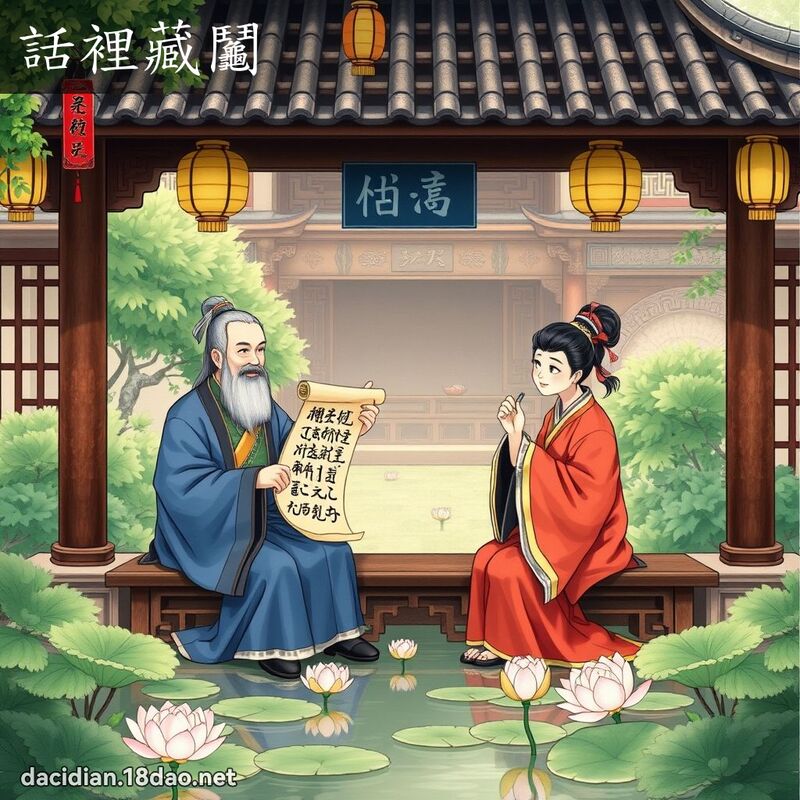 話裡藏鬮 - 國語大辭典配圖