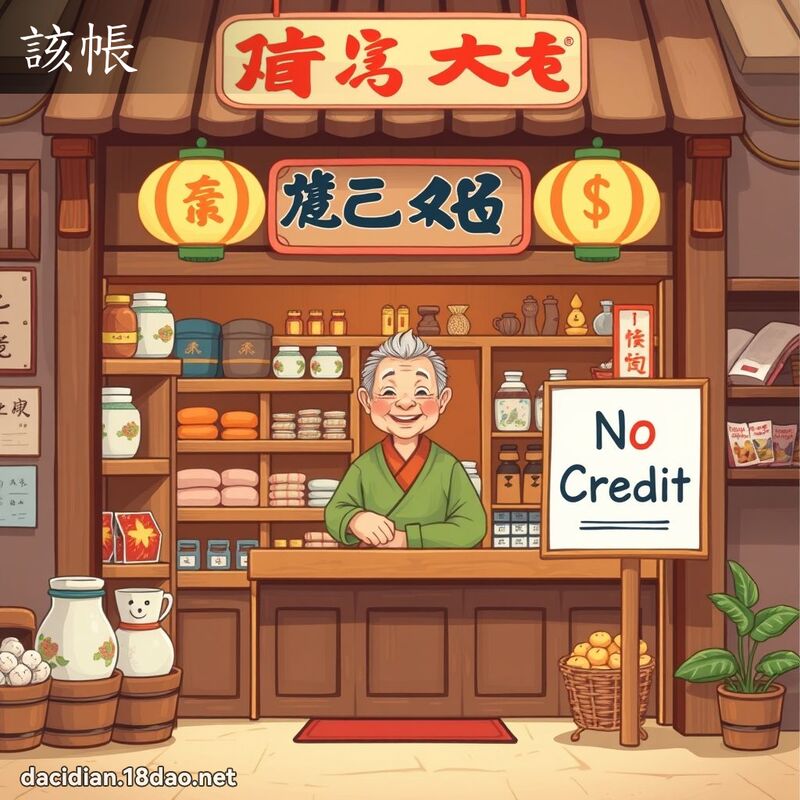 該帳 - 國語大辭典配圖