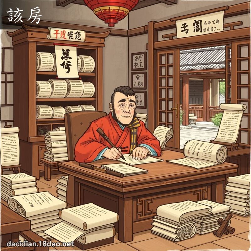 該房 - 國語大辭典配圖