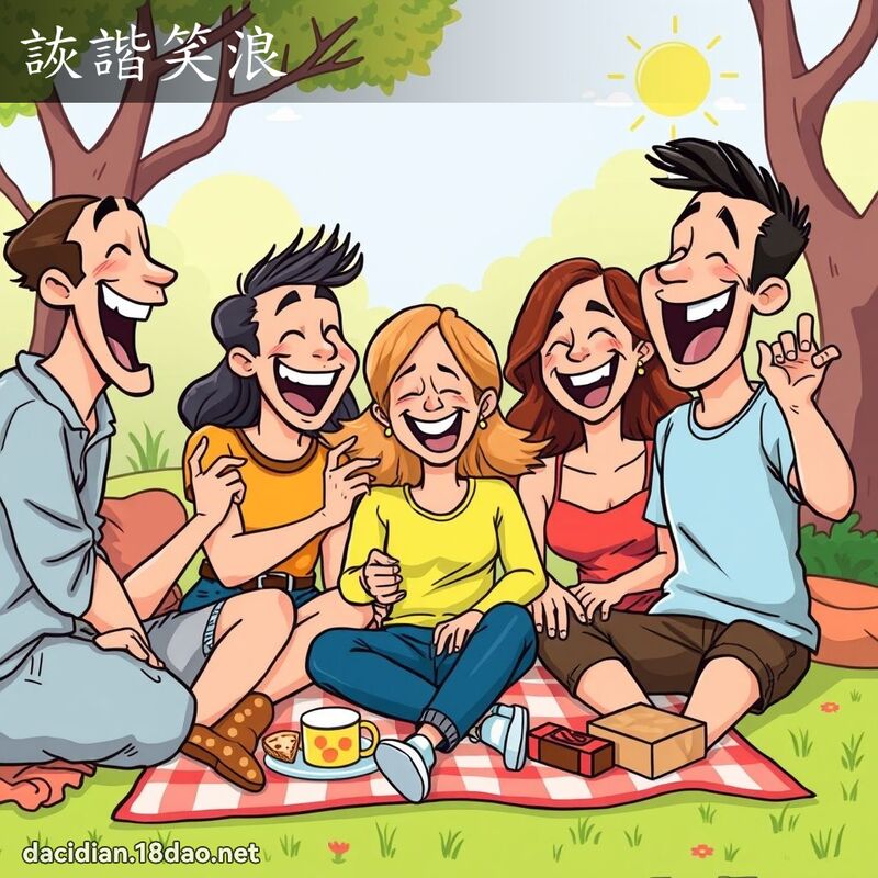 詼谐笑浪 - 国语大辞典配图
