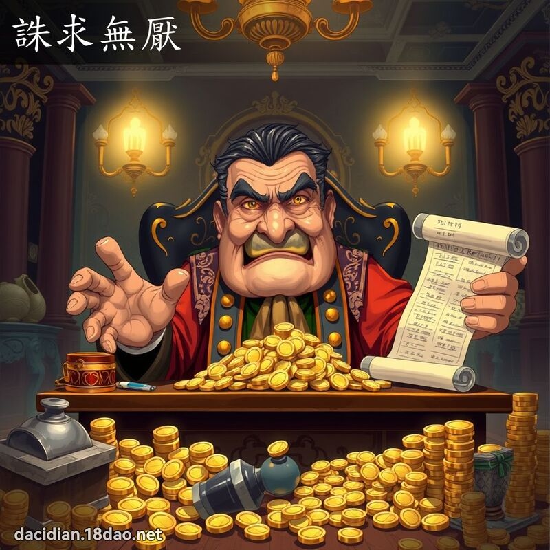 诛求无厌 - 国语大辞典配图