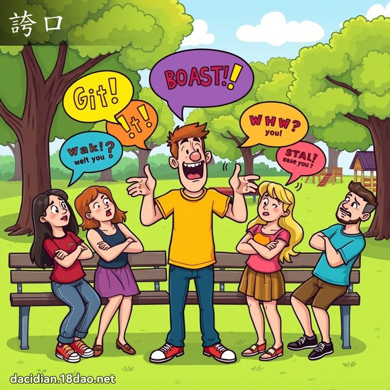 誇口 - 國語大辭典配圖