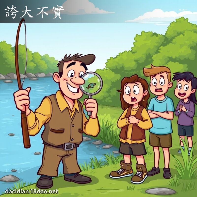 誇大不實 - 國語大辭典配圖