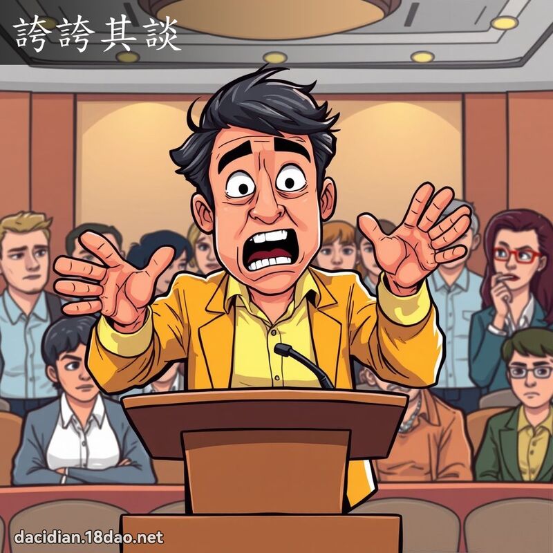 夸夸其谈 - 国语大辞典配图