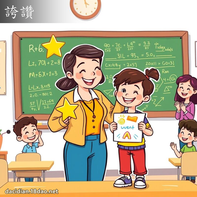 誇讚 - 國語大辭典配圖