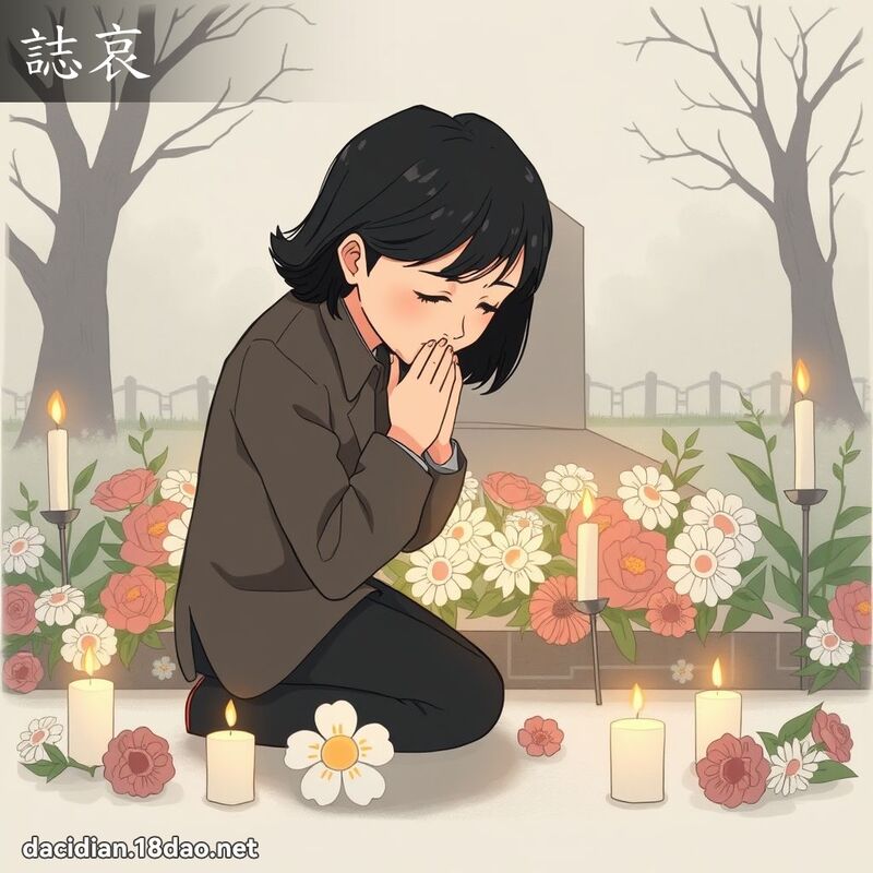 誌哀 - 国语大辞典配图