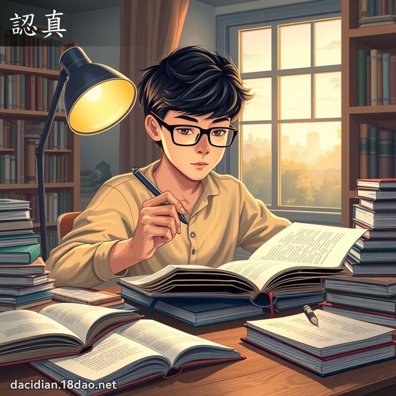認真 - 國語大辭典配圖