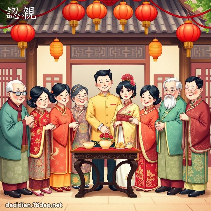 認親 - 國語大辭典配圖