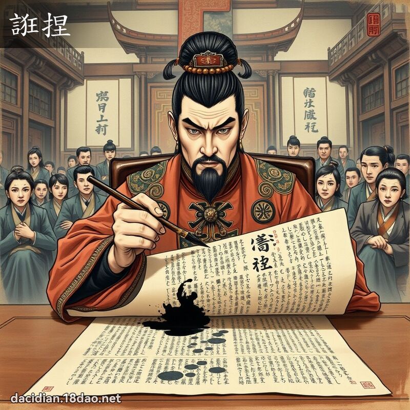誑捏 - 國語大辭典配圖