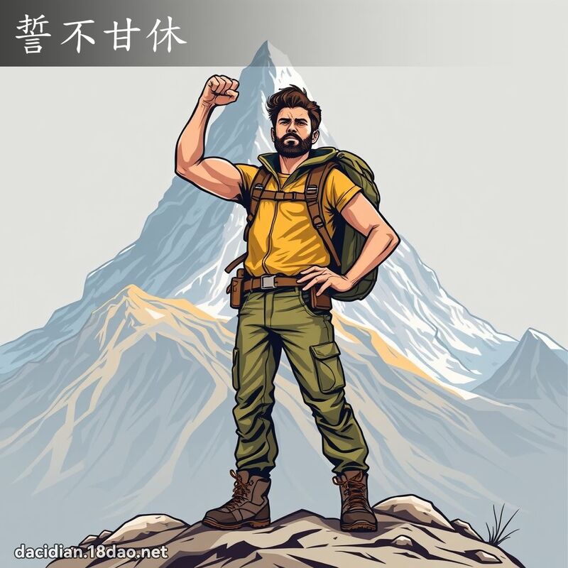 誓不甘休 - 國語大辭典配圖