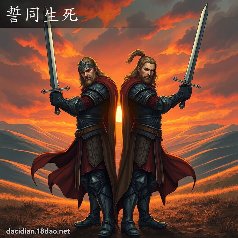 誓同生死 - 国语大辞典配图