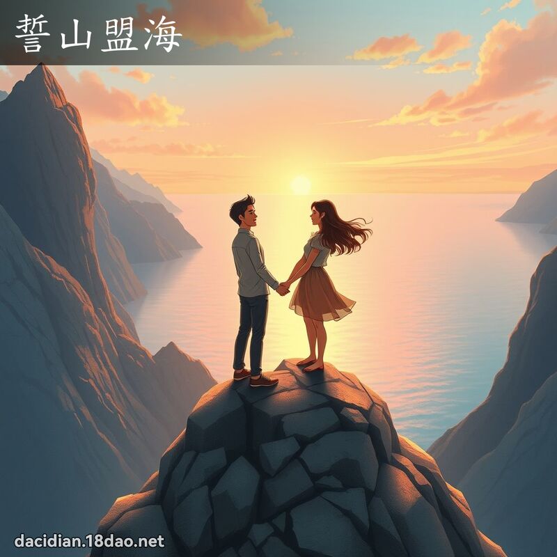 誓山盟海 - 国语大辞典配图