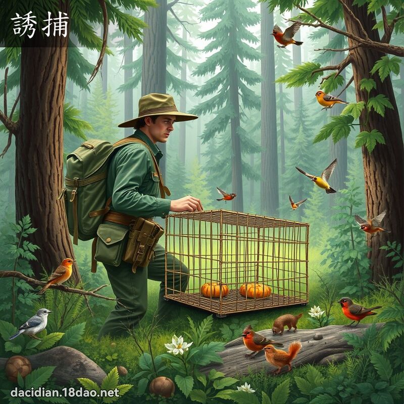 诱捕 - 国语大辞典配图