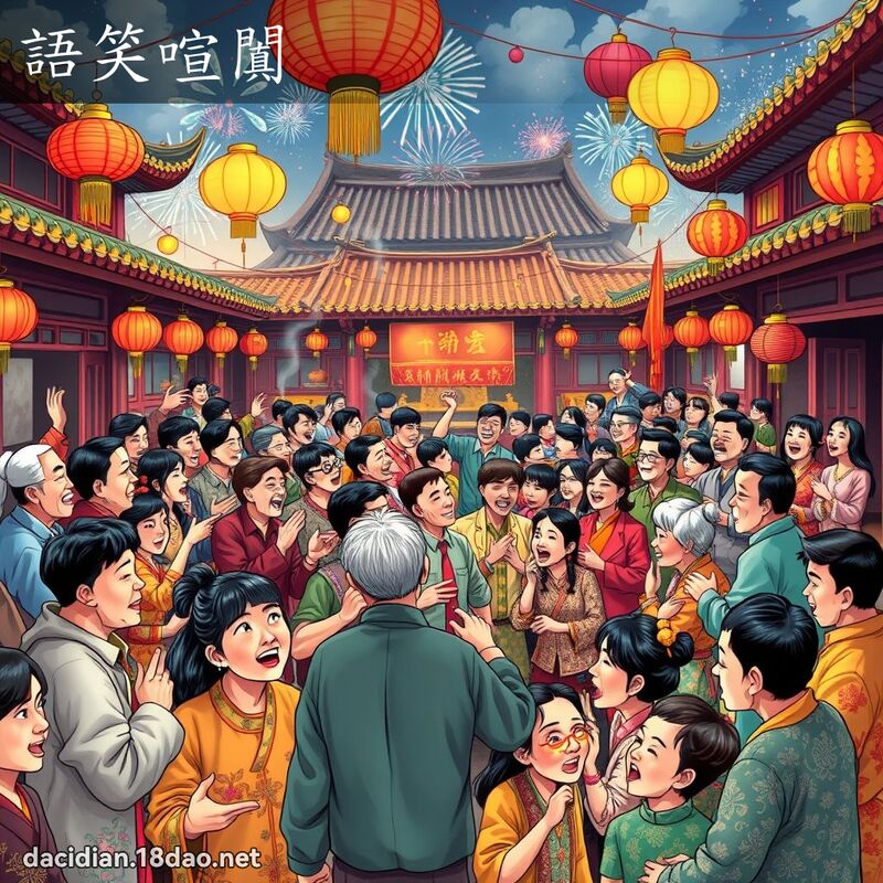語笑喧闐 - 國語大辭典配圖