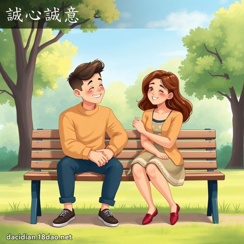 誠心誠意 - 國語大辭典配圖