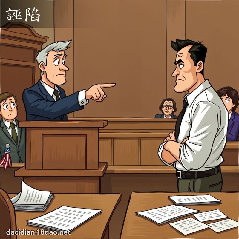 誣陷 - 國語大辭典配圖