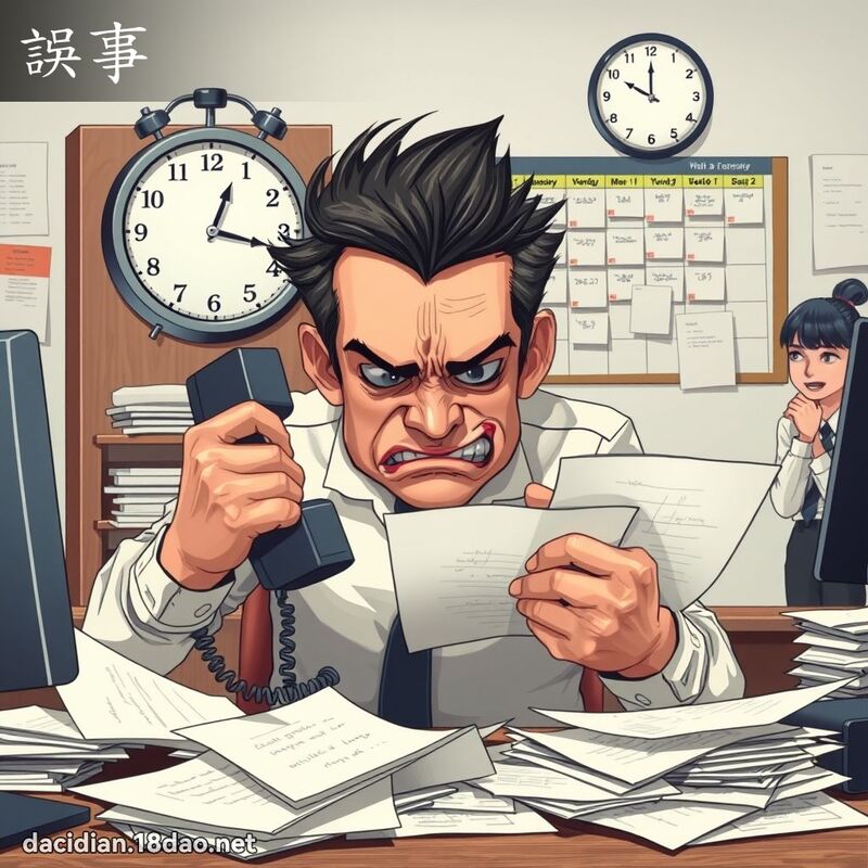 誤事 - 國語大辭典配圖