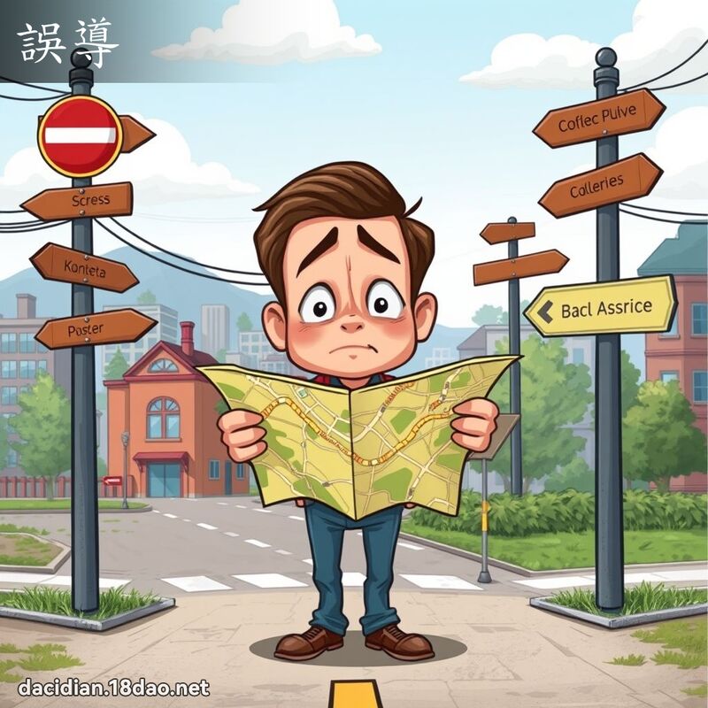 誤導 - 國語大辭典配圖