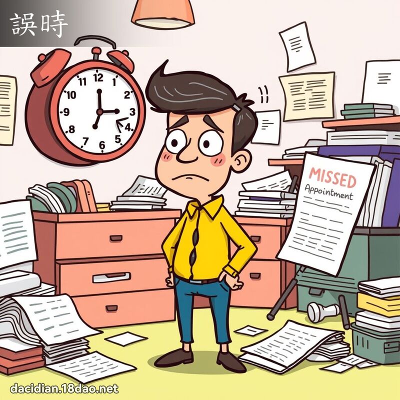 誤時 - 國語大辭典配圖