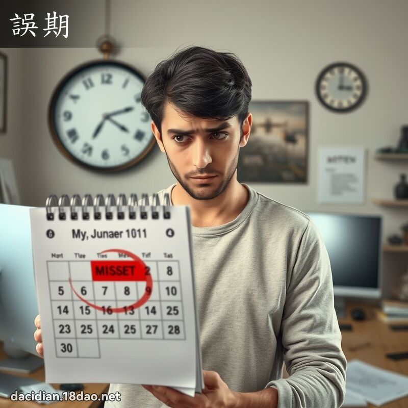 誤期 - 國語大辭典配圖