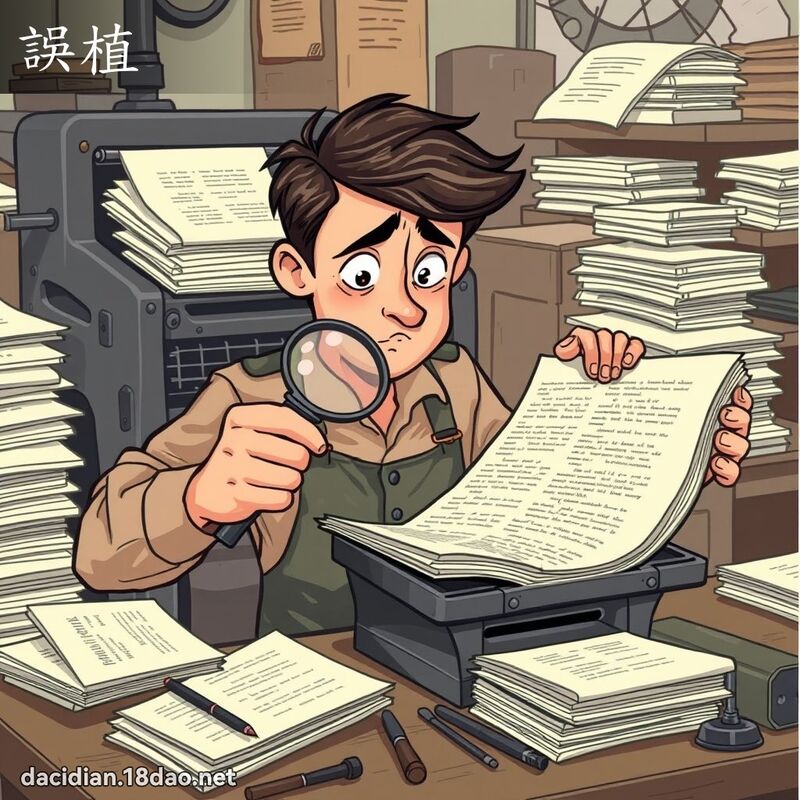誤植 - 國語大辭典配圖