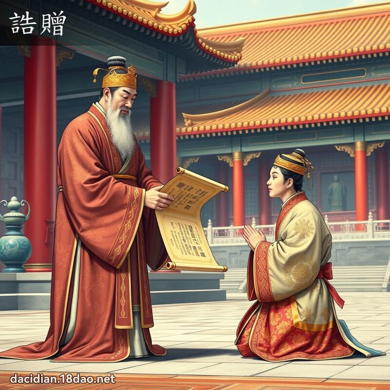 誥赠 - 国语大辞典配图