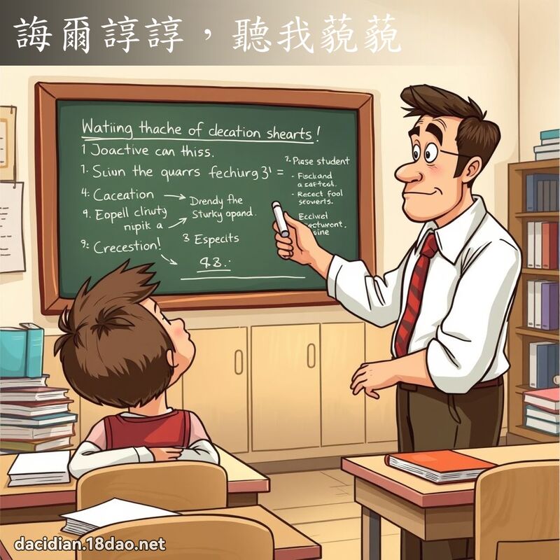 誨爾諄諄，聽我藐藐 - 國語大辭典配圖
