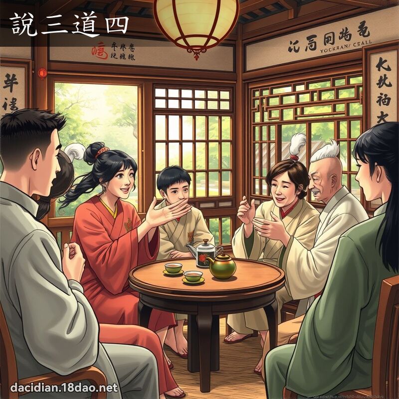 说三道四 - 国语大辞典配图