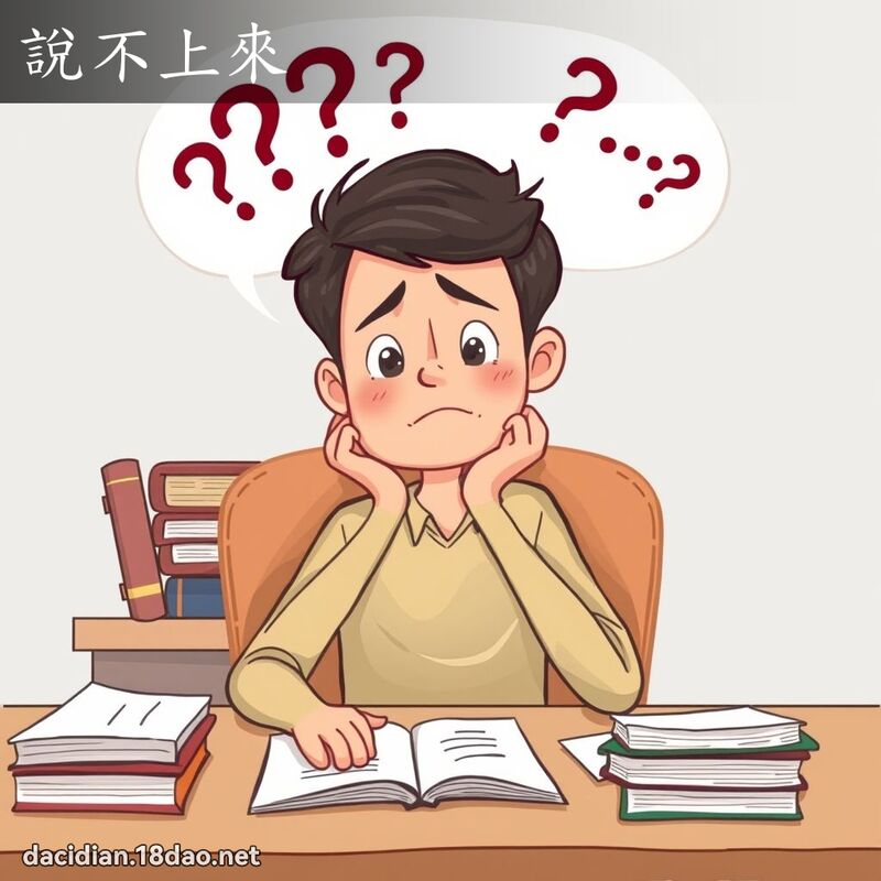 說不上來 - 國語大辭典配圖