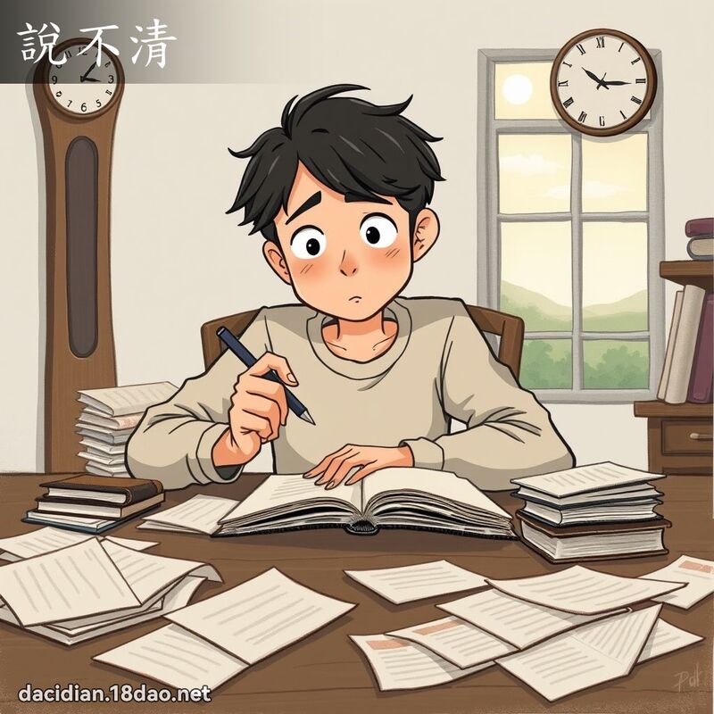 說不清 - 國語大辭典配圖