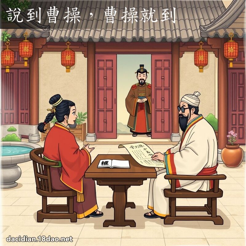 說到曹操，曹操就到 - 國語大辭典配圖