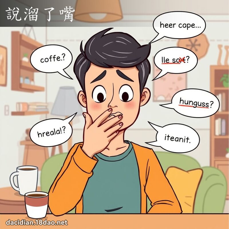 說溜了嘴 - 國語大辭典配圖