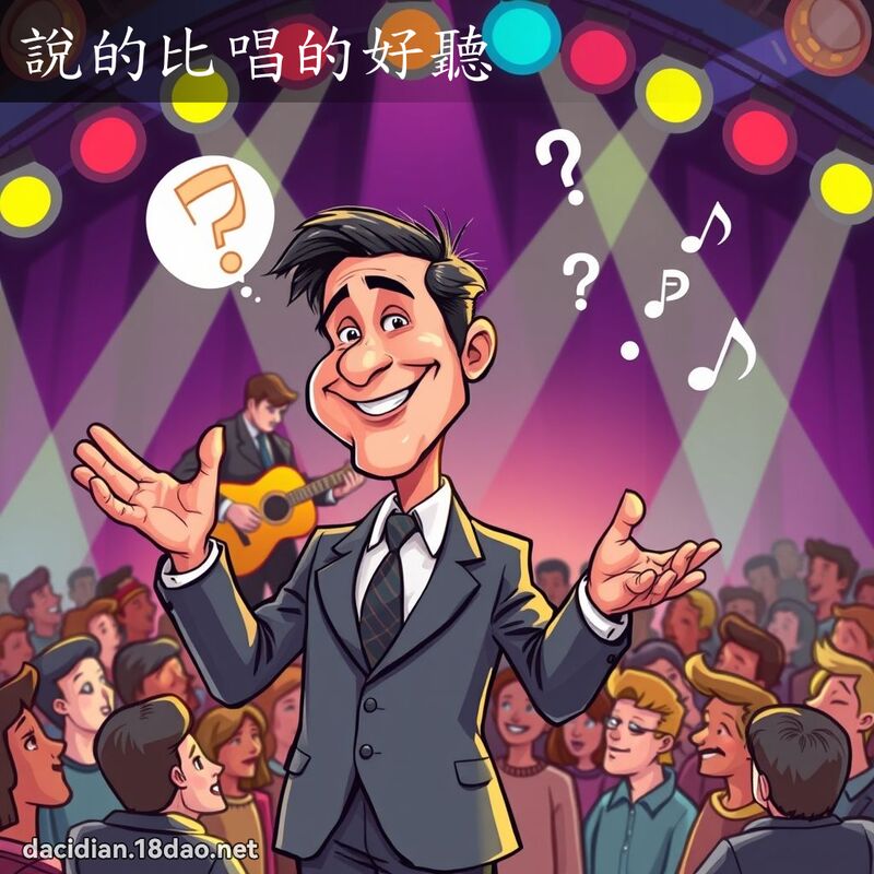 說的比唱的好聽 - 國語大辭典配圖