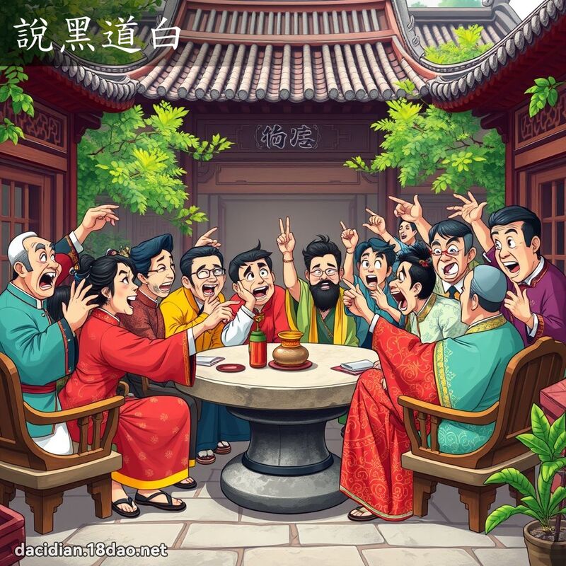 说黑道白 - 国语大辞典配图