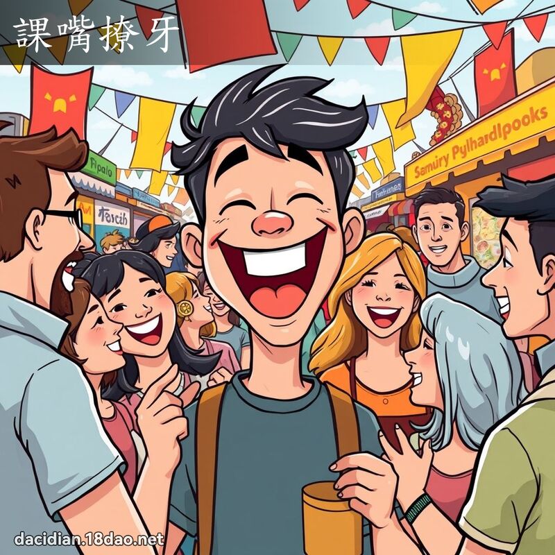 課嘴撩牙 - 國語大辭典配圖