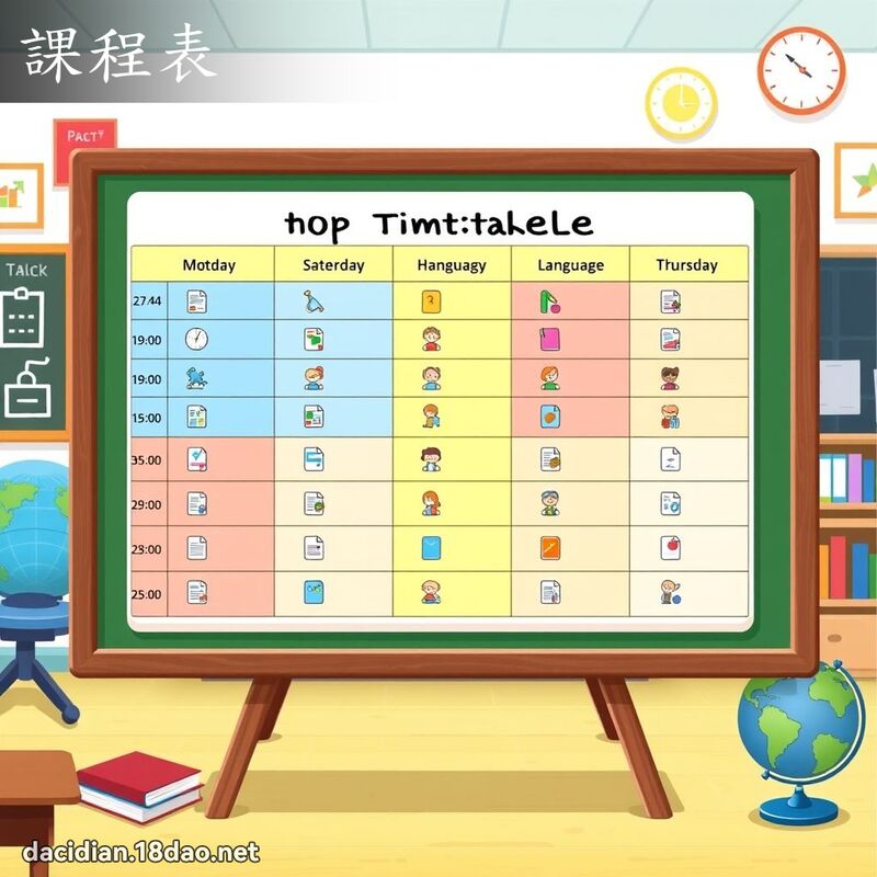 課程表 - 國語大辭典配圖