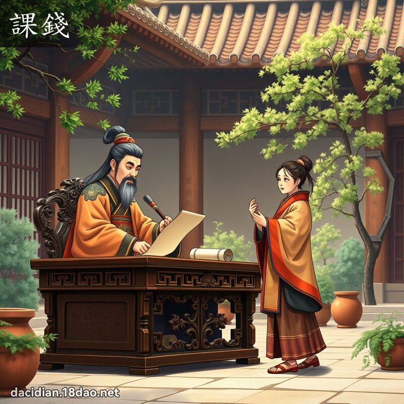 課錢 - 國語大辭典配圖