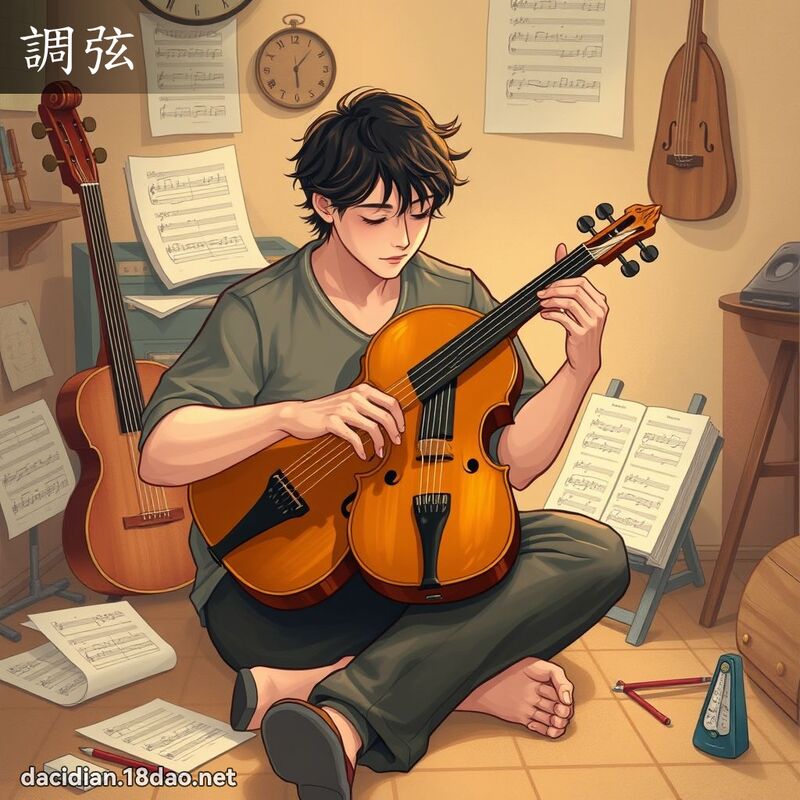 調弦 - 國語大辭典配圖