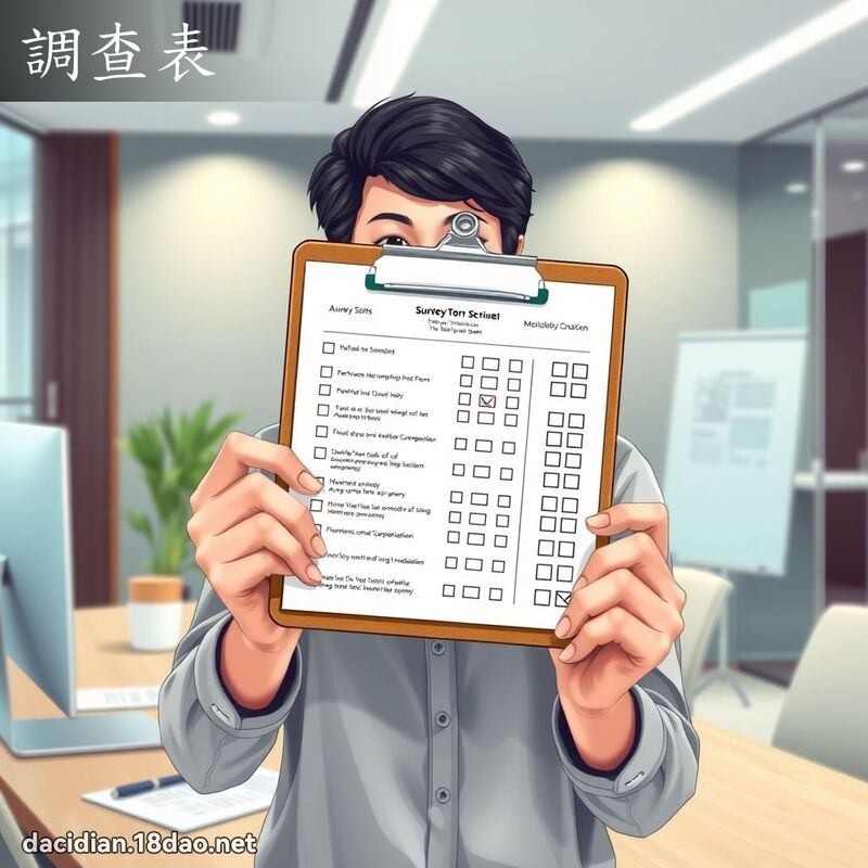 調查表 - 國語大辭典配圖