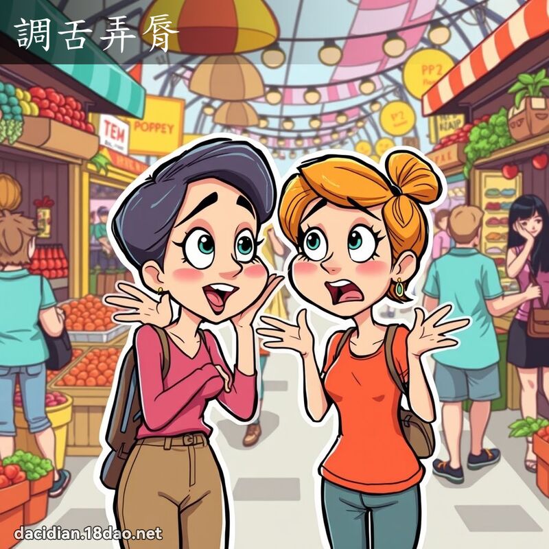 调舌弄脣 - 国语大辞典配图