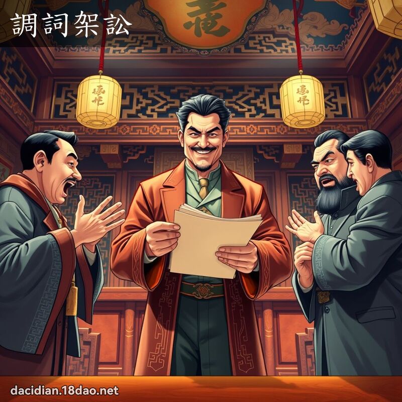調詞架訟 - 國語大辭典配圖