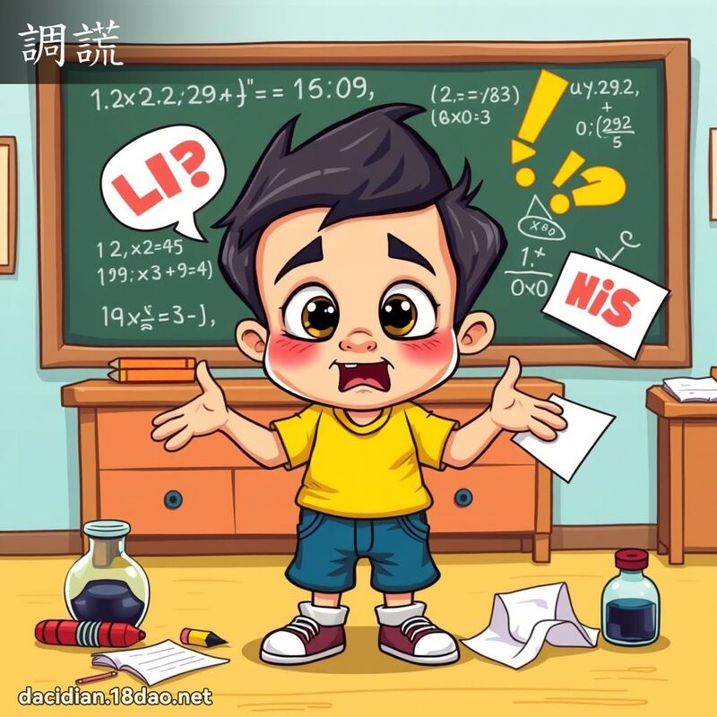 調謊 - 國語大辭典配圖