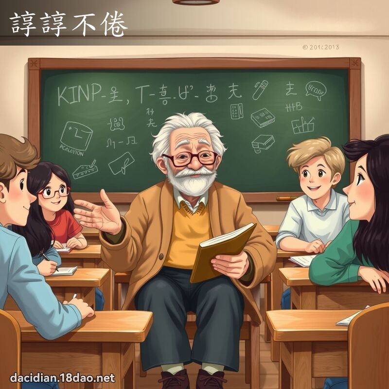 谆谆不倦 - 国语大辞典配图
