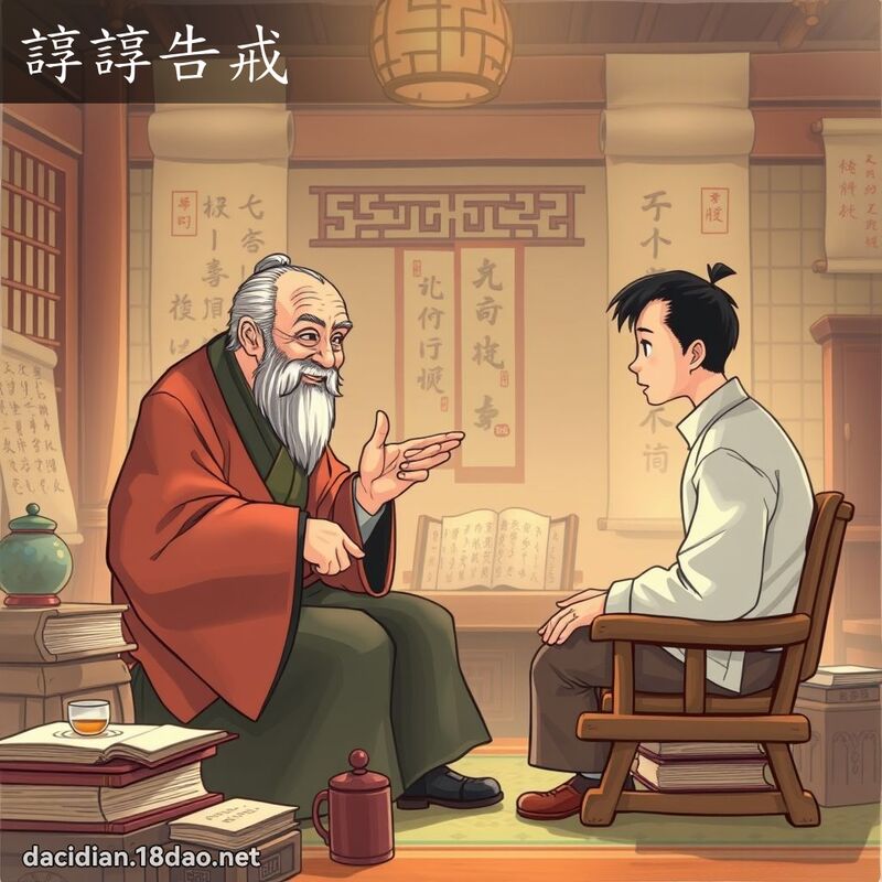 谆谆告戒 - 国语大辞典配图